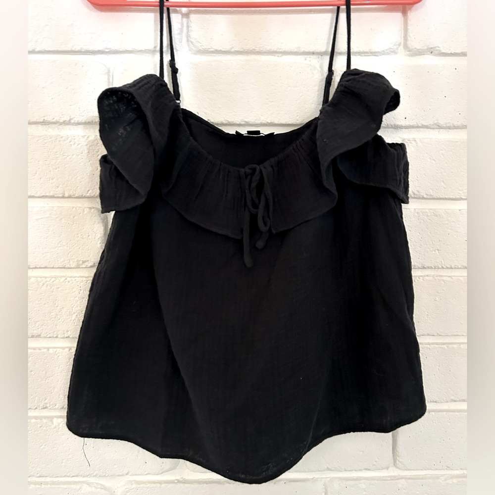 J Crew Ruffle Soft Gauze Camisole